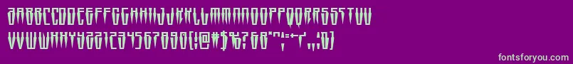 Swordtooth Font – Green Fonts on Purple Background