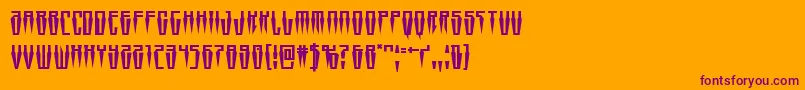 Swordtooth Font – Purple Fonts on Orange Background