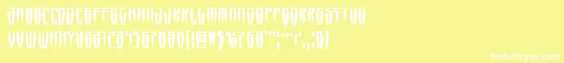 Swordtooth Font – White Fonts on Yellow Background