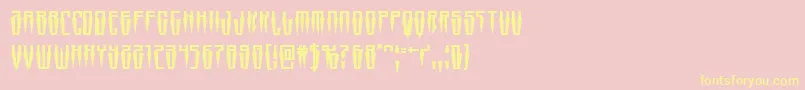 Swordtooth Font – Yellow Fonts on Pink Background