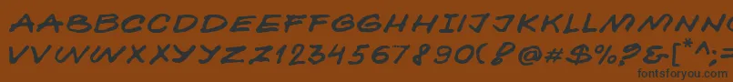 Kokan Font – Black Fonts on Brown Background