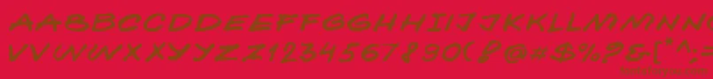 Kokan Font – Brown Fonts on Red Background
