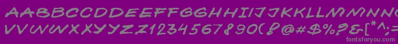 フォントKokan – 紫の背景に灰色の文字