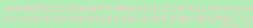 Kokan Font – Pink Fonts on Green Background