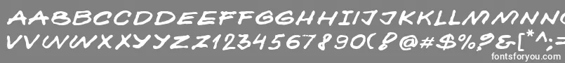 Kokan-Schriftart – Weiße Schriften auf grauem Hintergrund