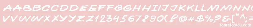 Kokan Font – White Fonts on Pink Background