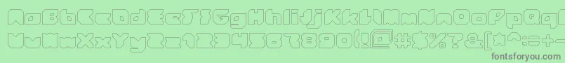 fuente StrangerHollow – Fuentes Grises Sobre Fondo Verde