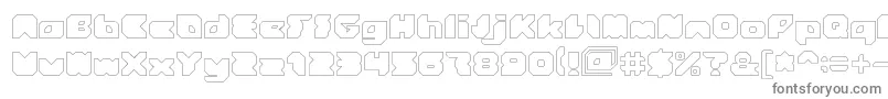 StrangerHollow Font – Gray Fonts on White Background
