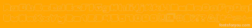 StrangerHollow Font – Pink Fonts on Orange Background