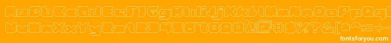 StrangerHollow Font – White Fonts on Orange Background