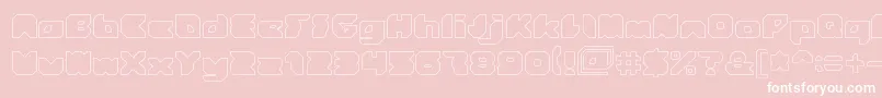 StrangerHollow Font – White Fonts on Pink Background