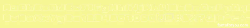 StrangerHollow Font – White Fonts on Yellow Background