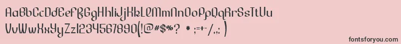 フォントLesserco – ピンクの背景に黒い文字