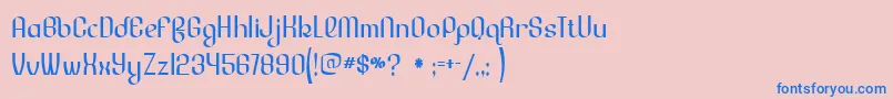 Шрифт Lesserco – синие шрифты на розовом фоне