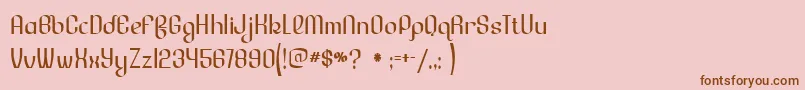 Шрифт Lesserco – коричневые шрифты на розовом фоне