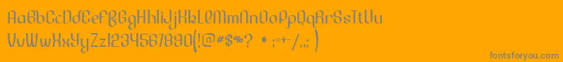 フォントLesserco – オレンジの背景に灰色の文字