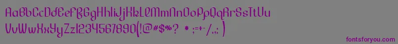 Шрифт Lesserco – фиолетовые шрифты на сером фоне