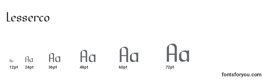 Lesserco Font Sizes
