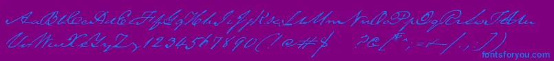 TexasherobetaMedium Font – Blue Fonts on Purple Background