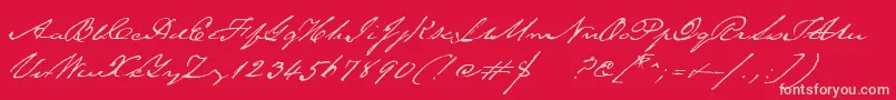TexasherobetaMedium-Schriftart – Rosa Schriften auf rotem Hintergrund