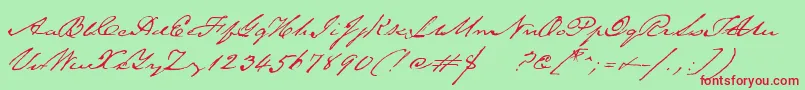 Шрифт TexasherobetaMedium – красные шрифты на зелёном фоне