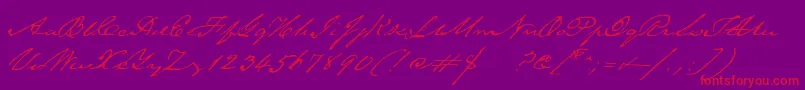 TexasherobetaMedium Font – Red Fonts on Purple Background