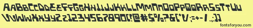 Xpedleft Font – Black Fonts on Yellow Background