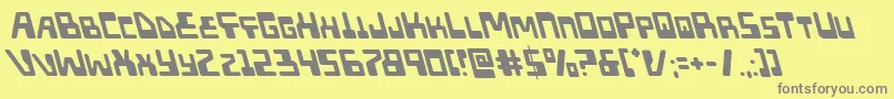 Xpedleft Font – Gray Fonts on Yellow Background