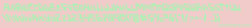 Xpedleft Font – Green Fonts on Pink Background