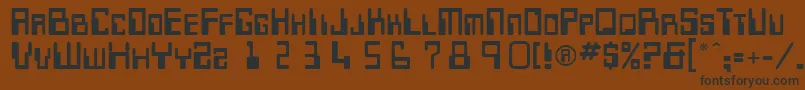 Keypunch Font – Black Fonts on Brown Background