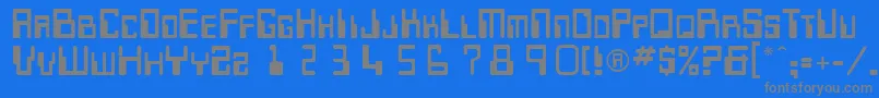 Шрифт Keypunch – серые шрифты на синем фоне