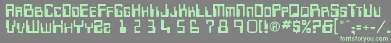 Шрифт Keypunch – зелёные шрифты на сером фоне