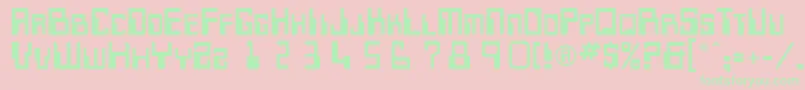 Шрифт Keypunch – зелёные шрифты на розовом фоне
