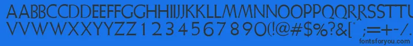 Weissinitialen Font – Black Fonts on Blue Background