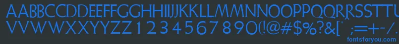 Weissinitialen Font – Blue Fonts on Black Background