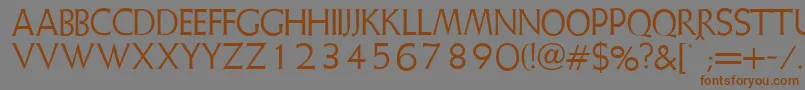 Weissinitialen Font – Brown Fonts on Gray Background