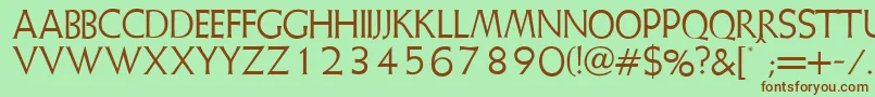 Weissinitialen Font – Brown Fonts on Green Background