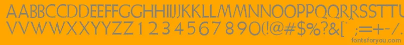 Weissinitialen Font – Gray Fonts on Orange Background