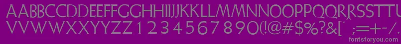 Weissinitialen Font – Gray Fonts on Purple Background
