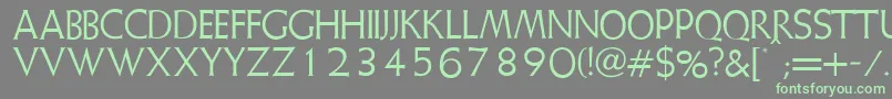 Weissinitialen Font – Green Fonts on Gray Background