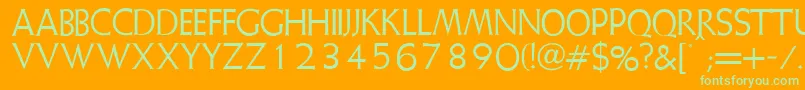 Weissinitialen Font – Green Fonts on Orange Background