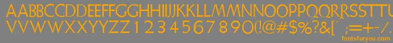 Weissinitialen Font – Orange Fonts on Gray Background