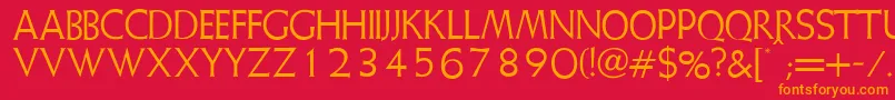 Weissinitialen Font – Orange Fonts on Red Background