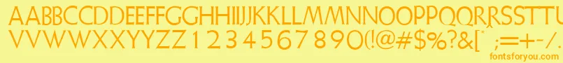 Weissinitialen Font – Orange Fonts on Yellow Background