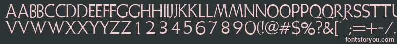 Weissinitialen-fontti – vaaleanpunaiset fontit mustalla taustalla