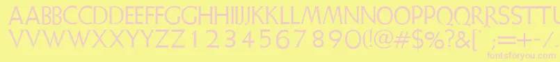 Weissinitialen Font – Pink Fonts on Yellow Background