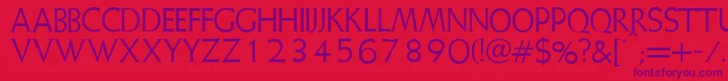 Weissinitialen Font – Purple Fonts on Red Background