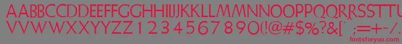 Weissinitialen Font – Red Fonts on Gray Background