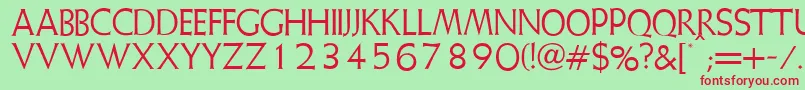 Weissinitialen Font – Red Fonts on Green Background