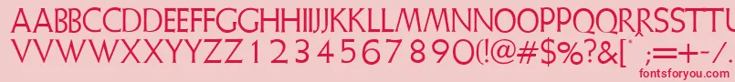 Weissinitialen Font – Red Fonts on Pink Background